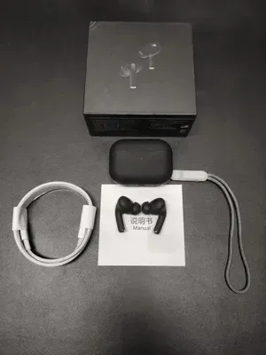 Black Airpods with Wireless Charging Cable & Box