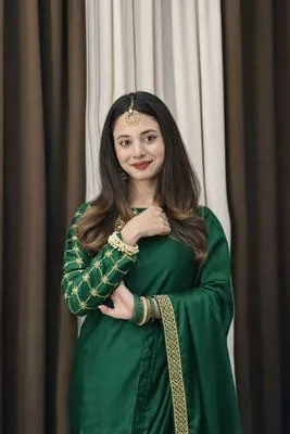 2 Pcs Women’s Shamoz Silk Embroidered Stitched Saree