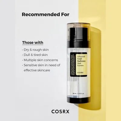 COSRX Advanced Snail Radiance Dual Essence 80ml –Brightening, Hydrating & Skin Repair Formula