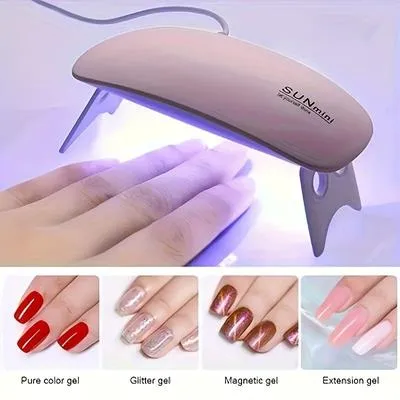 Professional 6W UV LED Nail Dryer Lamp for Gel Polish, Nail Art, and Resin – Portable USB LED Gel Curing Machine for Home Manicure, Quick-Drying, Salon-Quality Nail Tool
