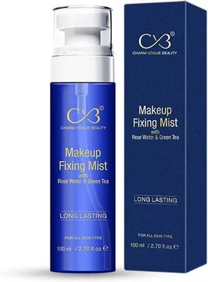 CVB C20 Makeup Fixing Mist with Rose Water & Green Tea 100ml | Long-Lasting Makeup Setting Spray | Hydrating, Refreshing & Dewy Face Mist | Glowy Finish | Suitable for All Skin Types