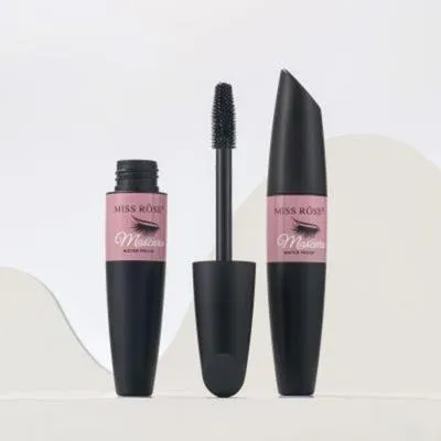 Miss Rose Super Volume & Waterproof Mascara for Dramatic Lashes – Long-Lasting, Smudge-Proof, Sweat-Resistant Intense Black Eye Makeup