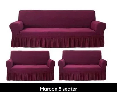 5 Seater Mesh Plain Sofa Covers