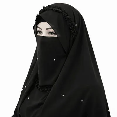 1 Pc Chiffon Texture Hijab Set