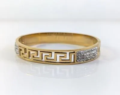 1 Pc Antique Design 1 Karat Gold Plated Kara Bracelet