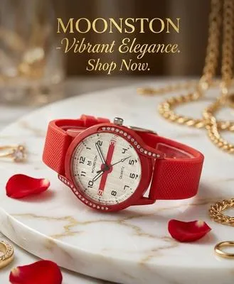 Women's Chic Red Silicone Analog Watch - 1 Pc