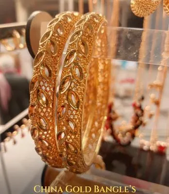 2 Pcs Gold Plated Kara Bangle
