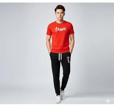 2 Pcs Men's Polyester Printed Track Suit