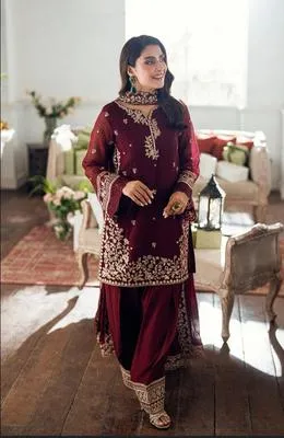 AZURE 3 Pcs Women's Unstitched Embroidered Suit