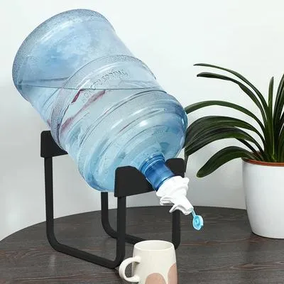 5 Gallon Water Dispenser Stand, Portable Stainless Steel Water Jug Stand Water Cooler Stand Water Bottle Stand Rack with Water Spouts Dispenser Valves for Non-screw Top