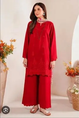 MOST HIT CODE BOORING WORK 3 Pcs Unstitched Chikankari Embroidered Suit