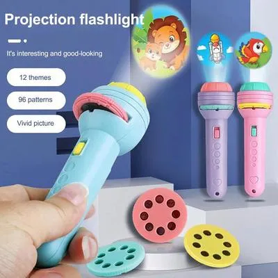 Plastic Animal Print Projector Torch