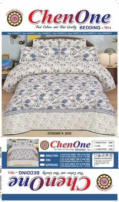 3 Pcs Cotton Printed Double Bedsheet
