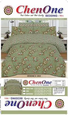3 Pcs Cotton Printed Double Bedsheet