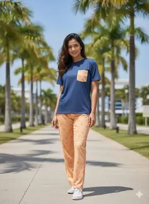 2 Pcs Women's Stitched Jersey Printed Night Suit