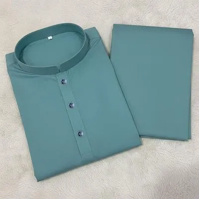 2 Pcs Men’s Stitched Wash And Wear Plain Kurta Pajama