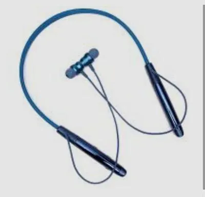 Black Long-Lasting Battery With Fast Charge Wireless Neckband