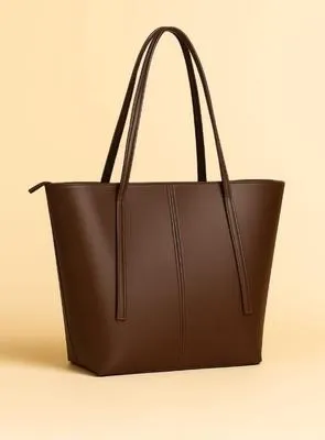 Women's Leather Plain Tote Bags