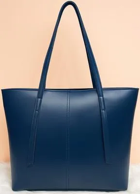 Women's Leather Plain Tote Bags