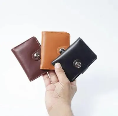 Boy's Formal Leather Wallet - 1 Pc Plain Pattern