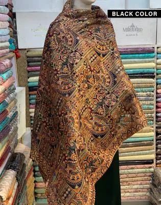 Women's Fleece Embroidered Shawl