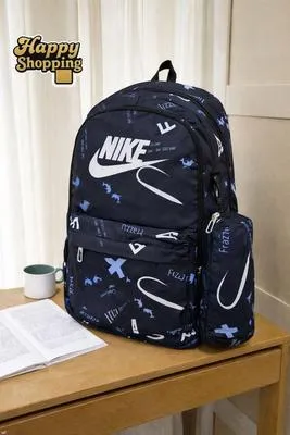 Multipurpose Black Backpack - 2 Pcs Travel Set