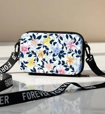 Girl's Stylish Multicolor Printed Crossbody Bag - 1 Pc