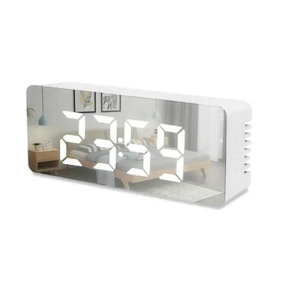 LED Mirror Table Clock Digital Alarm Snooze Display Time Desktop Electronic Table clocks Desktop clock