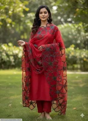 1 Pc Women's Stitched Dupatta thumbnail 3