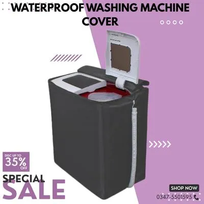 1 Pc Parachute Plain Washing Machine Cover