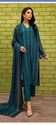 3 Pcs Women's Unstitched Printed Suit