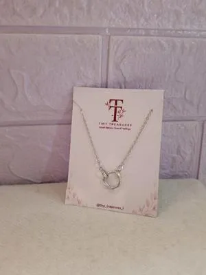 Ring Shaped Silver Plated Artificial Stones Pendant