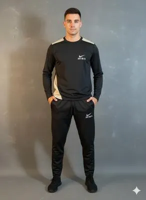 2 Pcs Men's Polyester Printed Sweatshirt Track Suit