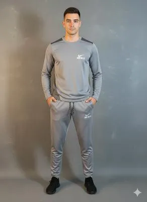 2 Pcs Men's Polyester Printed Sweatshirt Track Suit