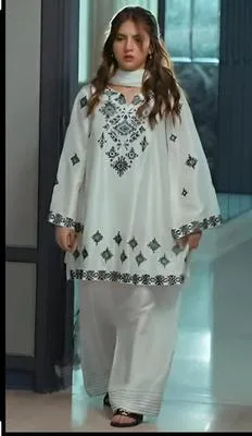3 Pcs Women's Unstitched Embroidered Suit