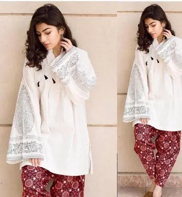 2 Pcs Women's Unstitched Embroidered Suit