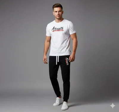 2 Pcs Men's Polyester Printed Track Suit