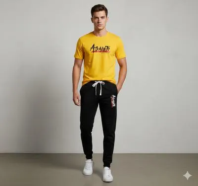 2 Pcs Men's Polyester Printed Track Suit