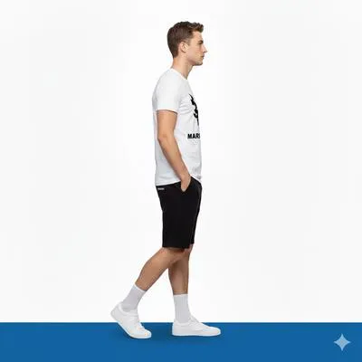 2 Pcs Men's Polyester Printed T-Shirt & Shorts Tracksuit