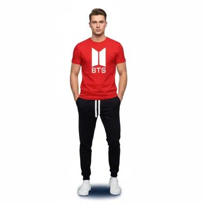 2 Pcs Men's Polyester Printed Track Suit