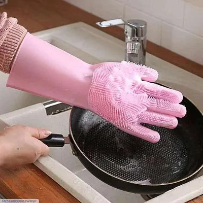 Automatic Silicone Dish Washing Gloves – Effortless Cleaning