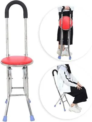 Durable Walking Stick Chair Walking Cane Portable for Add Comfort