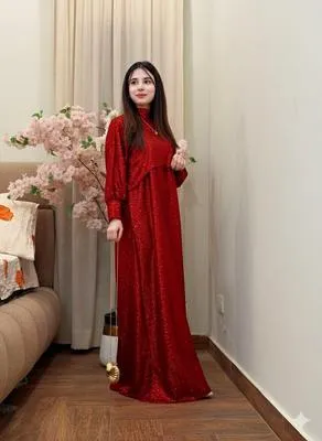 2 Pcs Women's Stitched Diamond Plain Maxi