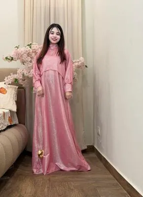 2 Pcs Women's Stitched Diamond Plain Maxi