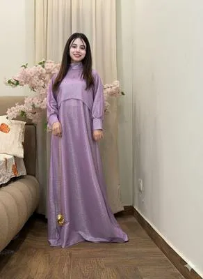 2 Pcs Women's Stitched Diamond Plain Maxi