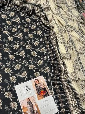 3 Pcs Women's Unstitched Printed Suit