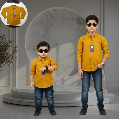 Premium Plan Casual Dress Shirt For Boys