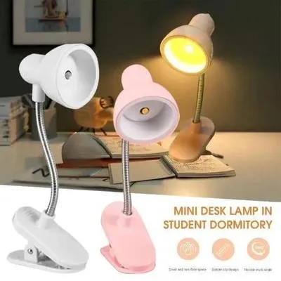 Mini LED Book Reading Light Lamp for Night Study & Bedtime Adjustable 360° Desk Light, Eye-Friendly, Compact Bookmark Gift for Book Lovers Mini LED Clip Lamp