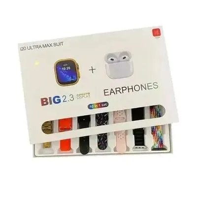 i20 Ultra Max Suit - 10-in-1 Premium Smartwatch & Earphones Combo Set thumbnail 4