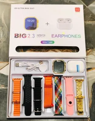 i20 Ultra Max Suit - 10-in-1 Premium Smartwatch & Earphones Combo Set thumbnail 5
